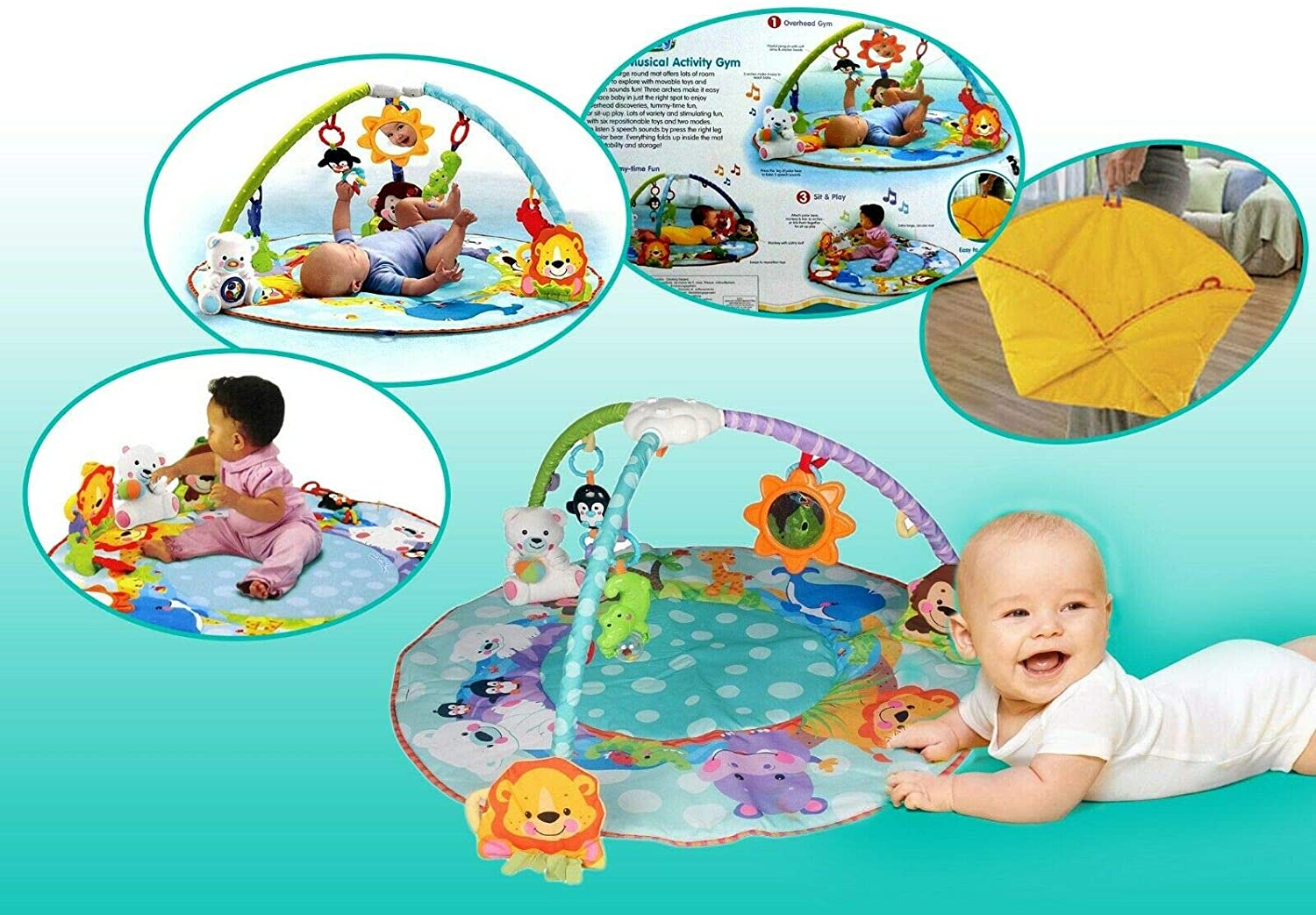 Deluxe Musical Activity Gym Tapis D'eveil – Image 3