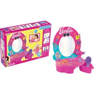 Barbie Beauty Salon pour enfants avec accessoires de coiffure et maquillage, pour s’amuser et développer la créativité