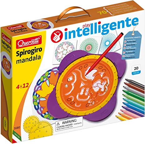 Coffret QUERCETTI Spirographe et Mandala avec pochoirs, disques et feutres