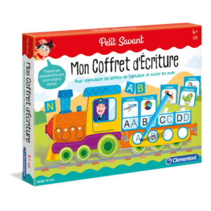 Mon coffret d’écriture pour enfants avec cartes, cahiers et accessoires pour apprendre à écrire pas à pas.