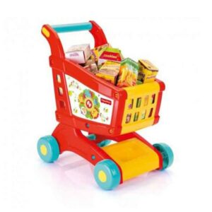 Panier et accessoires New Kids DOLU pour enfants avec fruits, légumes et ustensiles miniatures, pour jeux d’imitation et rangement ludique