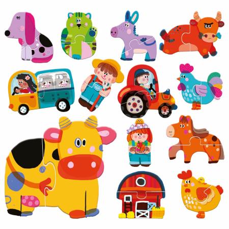 Touch 2 pieces Puzzles Farm - Headu – Image 2