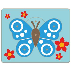 Puzzles à bouton en bois Butterfly pour enfants – jouet éducatif en bois