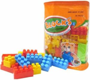 "Blocs de construction TOYS Play and Learn (86 pièces) colorées pour stimuler la créativité et l'apprentissage des enfants."