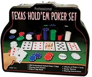 Professional Texas Hold’em Poker Set avec jetons et cartes de jeu