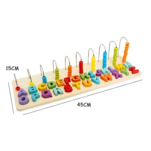 Jeu éducatif Alphabetic Logarithmic Board avec lettres et chiffres logarithmiques pour améliorer la logique et les compétences en mathématiques des enfants.