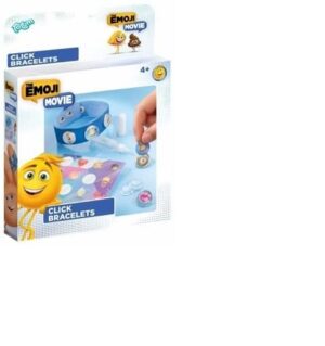 Totum Emoji Clickbuttons Bracelets : kit créatif pour enfants avec des bracelets et des boutons emoji colorés interchangeables.
