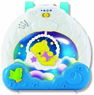 Projecteur apaisant Winfun Lullaby Dreams pour bébé, avec lumière douce, étoiles colorées et mélodies relaxantes pour favoriser l'endormissement.