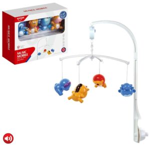 Mobile Musical Animaux Huanger jouet d’éveil et apaisant pour bébé