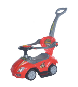 Baby Car 3 en 1 Canne - Mon Bébé, jouet évolutif multifonction pour bébé : poussette, voiture à pousser et canne de jeu.