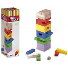 Jeu éducatif avec briques colorées empilables formant une tour