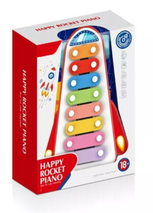 Happy Rocket Piano Huanger, jouet musical éducatif pour bébé avec piano et lumières.