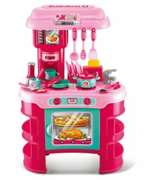 Cuisine Little Chef avec lumières et musique pour enfants, jouet interactif avec effets sonores et lumineux.