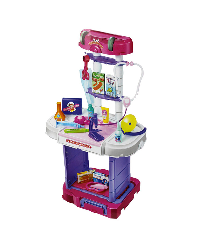 Ensemble Little Doctor avec stéthoscope, accessoires médicaux et mallette pour enfants.