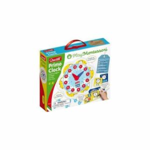 Première Horloge Montessori Play Montessori, horloge en bois colorée pour apprendre l'heure dès 3 ans.