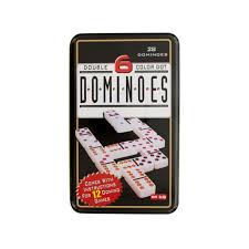 Ensemble de 12 dominos double 6 colorés Bulk Buys OD851-12.