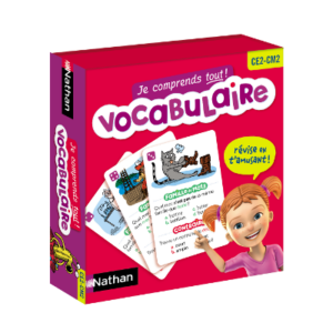 Jeu éducatif de vocabulaire pour enfants CE2 à CM2 avec cartes de questions et défis d’expression orale