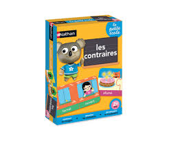 La Petite École – Les Contraire : livre éducatif avec des illustrations et textures tactiles pour aider les enfants à apprendre les contraires de manière ludique et interactive.