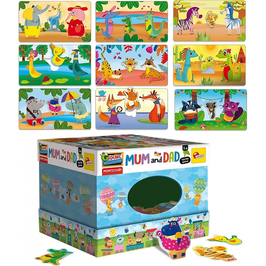 Giocare Educare - Montessori - Jeu Tactile Maman et Papa – Image 2
