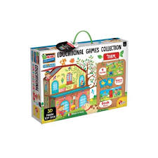 Jeu éducatif Lisciani Ferme 3D Montessori avec puzzles, jeu de mémoire et livre inclus, pour enfants dès 3 ans.
