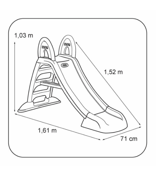 TOBOGGAN SLIDE MAX AVEC DE L’EAU – FEBER – Image 2