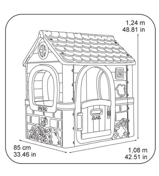 Maison Feber Fantasy – Maison de Jeu Rose avec Porte et Fenêtres – Image 2