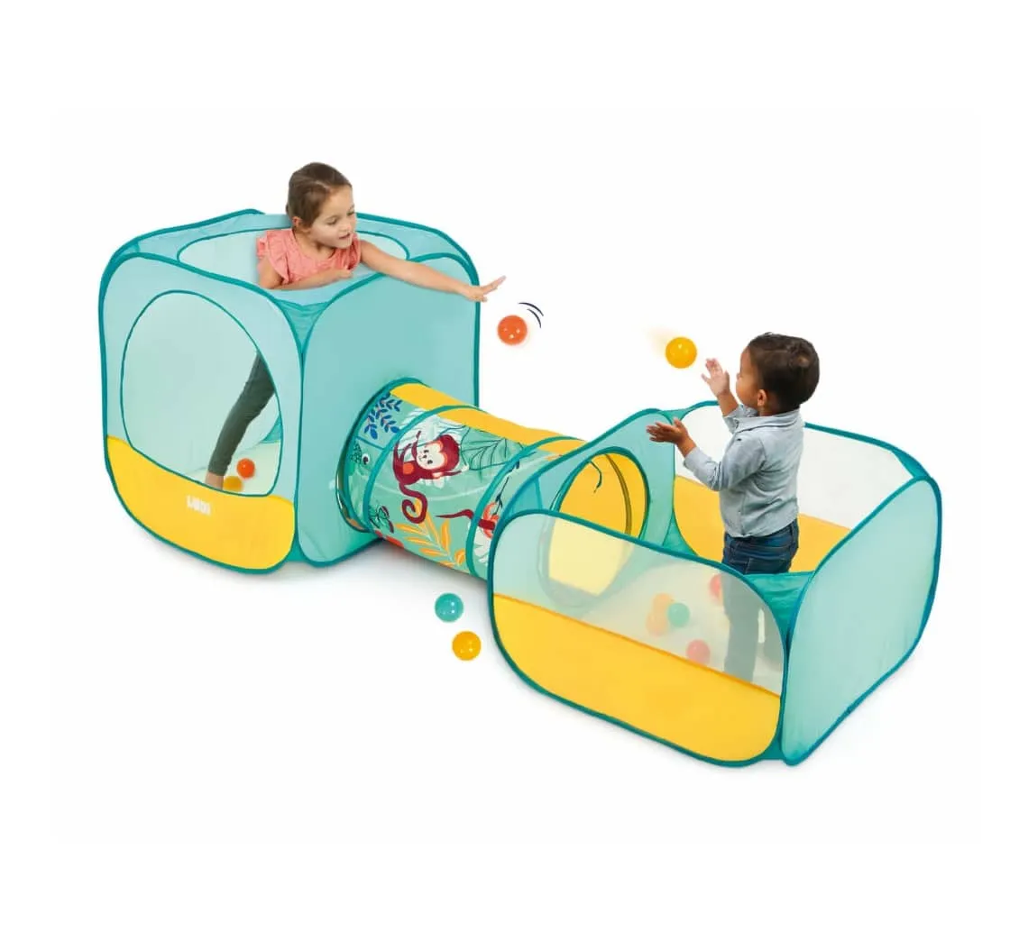 Parcours jungle pop-up – Cube, tunnel et aire à balles – Image 2