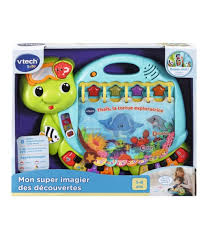 VTECH Mon Super Imagier, l'outil parfait pour stimuler l'apprentissage de votre enfant de 1 à 4 ans. https://st0.etoilejouet.ma/wp-content/uploads/2024/06/livre-interactif-etoile-jouet.jpg