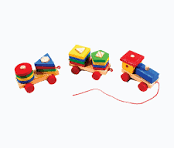 Train en Bois Éducatif Coloré – Image 2