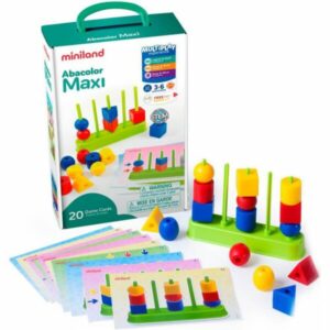 Miniland Abacolor Maxi Abacus - 15 Pièces Caractéristiques : 5 colonnes solides Formes géométriques variées (ronds, carrés, triangles...) 3 couleurs différentes Activités de tri, de comptage, d'association Matériaux résistants et adaptés aux enfants https://st0.etoilejouet.ma/wp-content/uploads/2025/09/abacolor-maxi-etoile-jouet.jpg