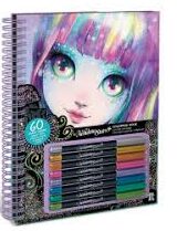 Livre de coloriage à pages noires Isadora – Nebulous Stars pour enfants