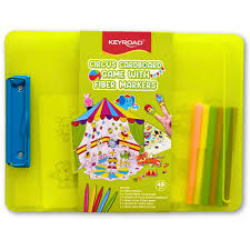 Jeu de cirque en carton avec feutres Mash Malow pour enfants.