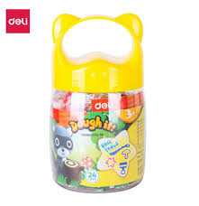 Dough It Clay 24Pc 280G Deli, coffret de pâte à modeler colorée avec 24 pièces, idéal pour activités créatives et éducatives.